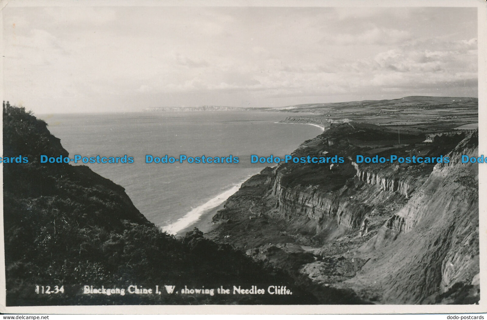 R062206 Blackgang Chine. I. W. Showing The Needles Cliffs. Nigh. RP. 1948 - Monde