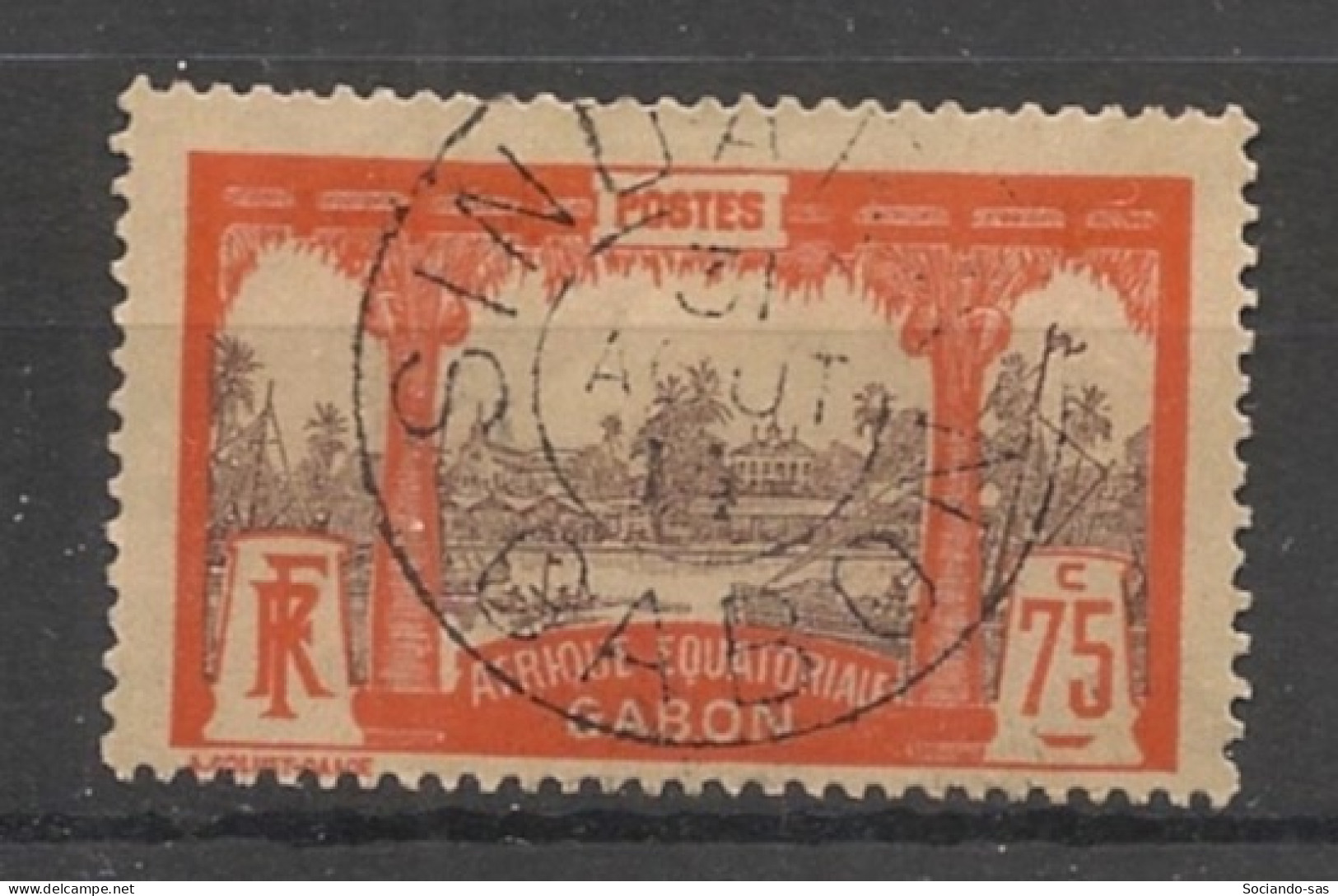 GABON - 1910-18 - N°YT. 62 - Libreville 75c Rouge-orange - Oblitéré / Used - Usados