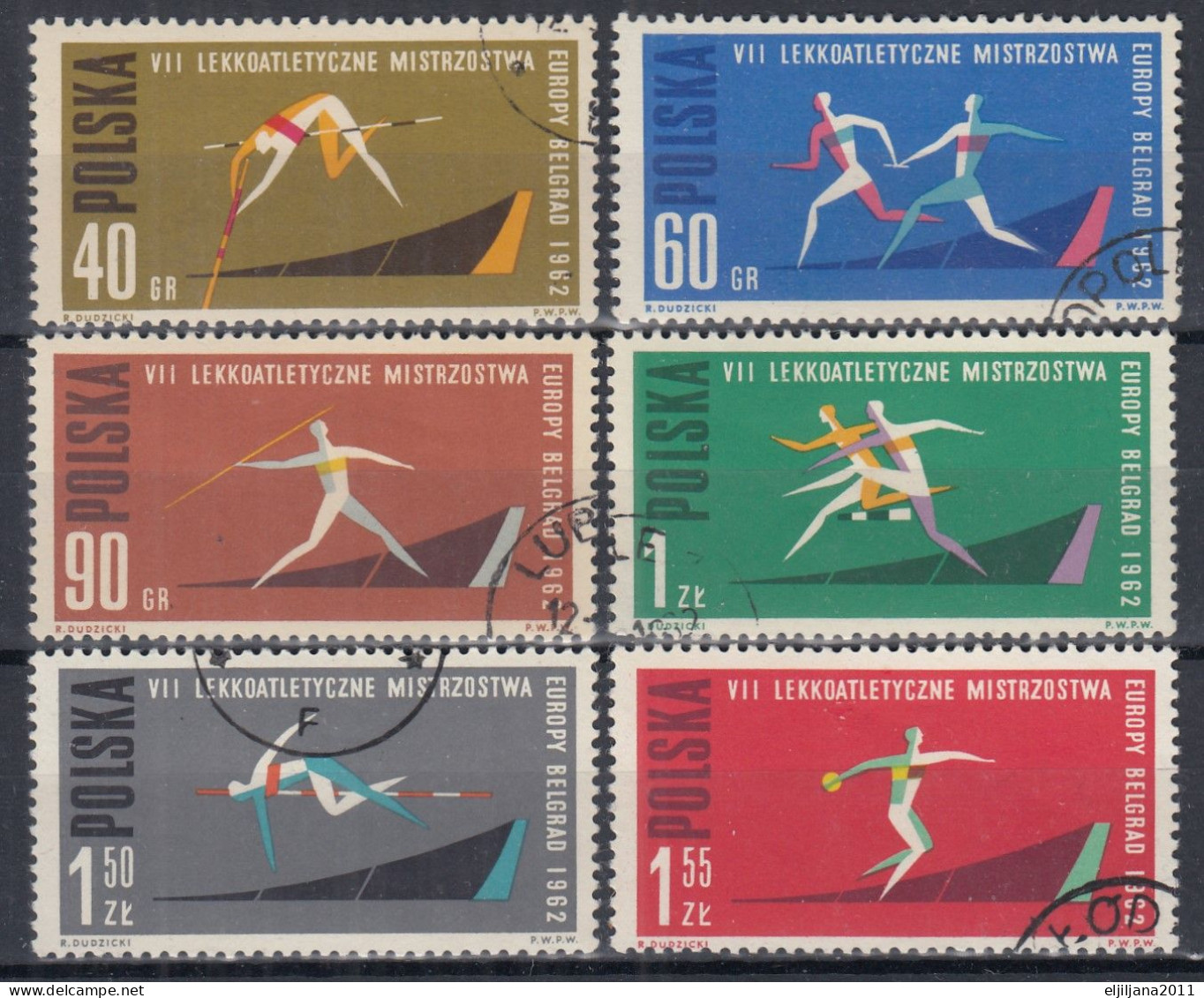 ⁕ Poland / Polska 1962 ⁕ Sport Mi.1338-1343 ⁕ 6v Used - Used Stamps