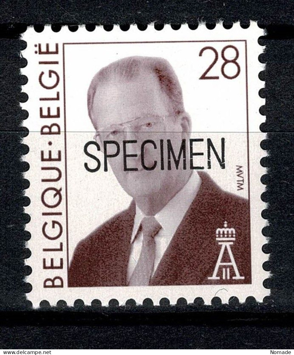 Belgique 2661 Albert II Specimen école Postale Année 1996 Rare - Used Stamps