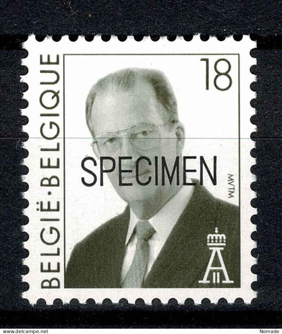 Belgique 2698 Albert II Specimen école Postale Année 1997 Rare - Used Stamps
