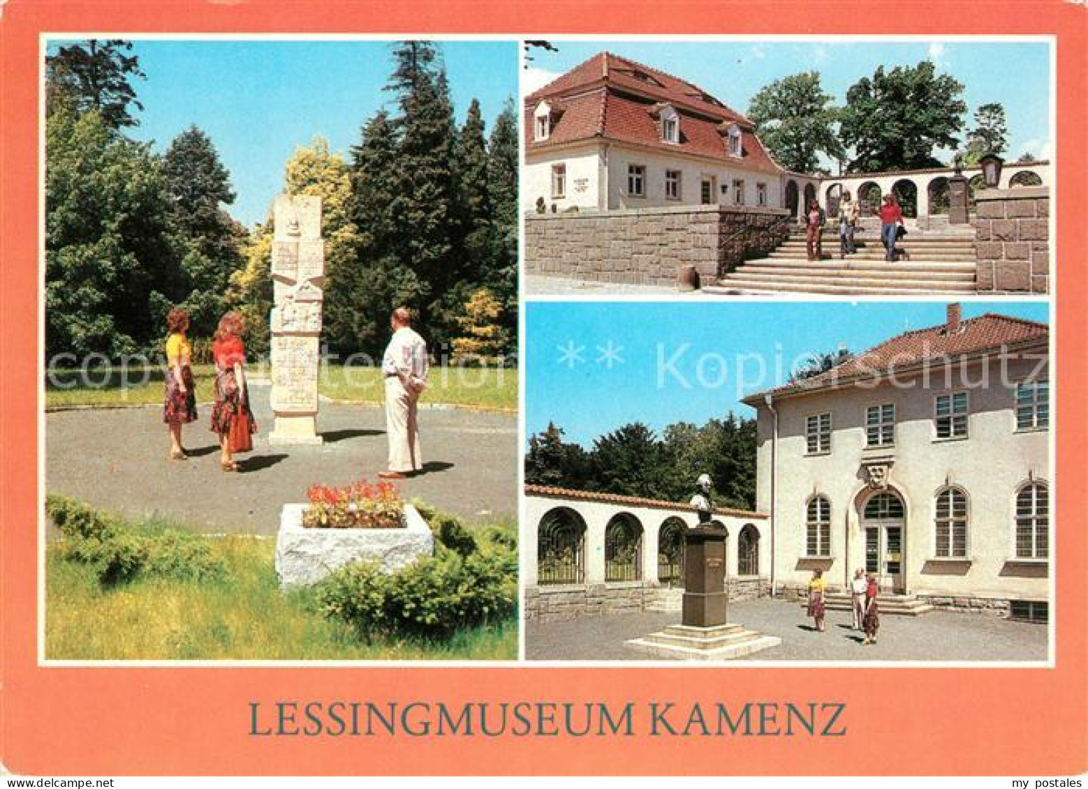 73104772 Kamenz Sachsen Lessingsaeule Museum Und Bueste Kamenz Sachsen - Kamenz