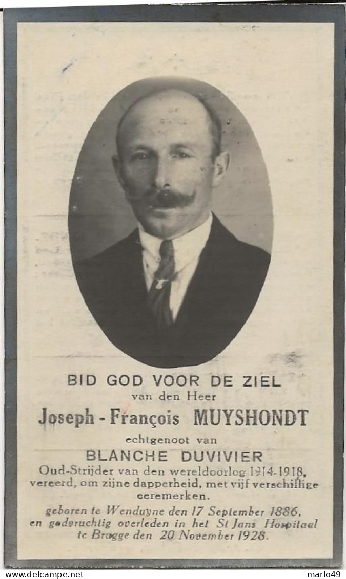 DP. JOSEPH MUYSHONDT - DUVIVIER ° WENDUYNE 1886 - + BRUGGE 1928 - Religion &  Esoterik