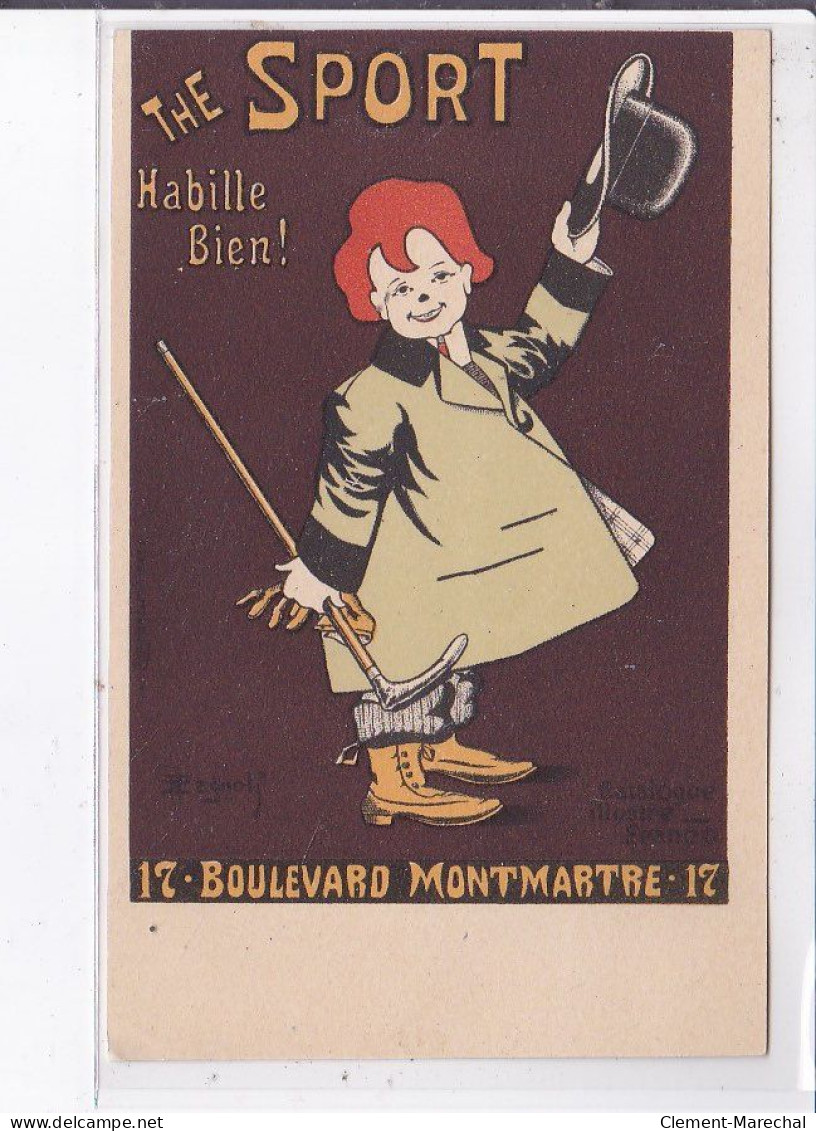 PUBLICITE : Magasin "The Sport" Boulevard Montmartre (illustrée Par ZAGNOLI) - Très Bon état - Advertising