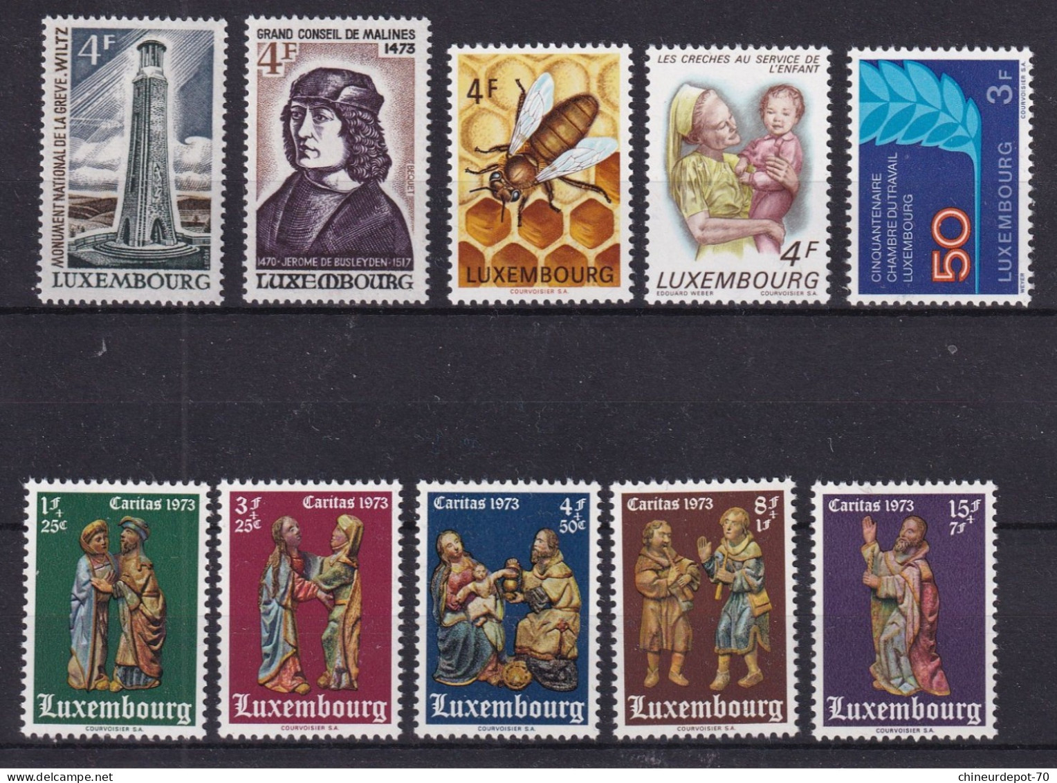 Timbres    Luxembourg Neufs ** Sans Charnières  1973 - Unused Stamps