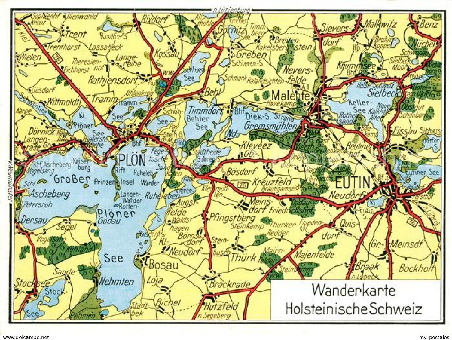 73104620 Holsteinische Schweiz Gebietswanderkarte Mit Ploen Und Eutin Holsteinis - Te Identificeren