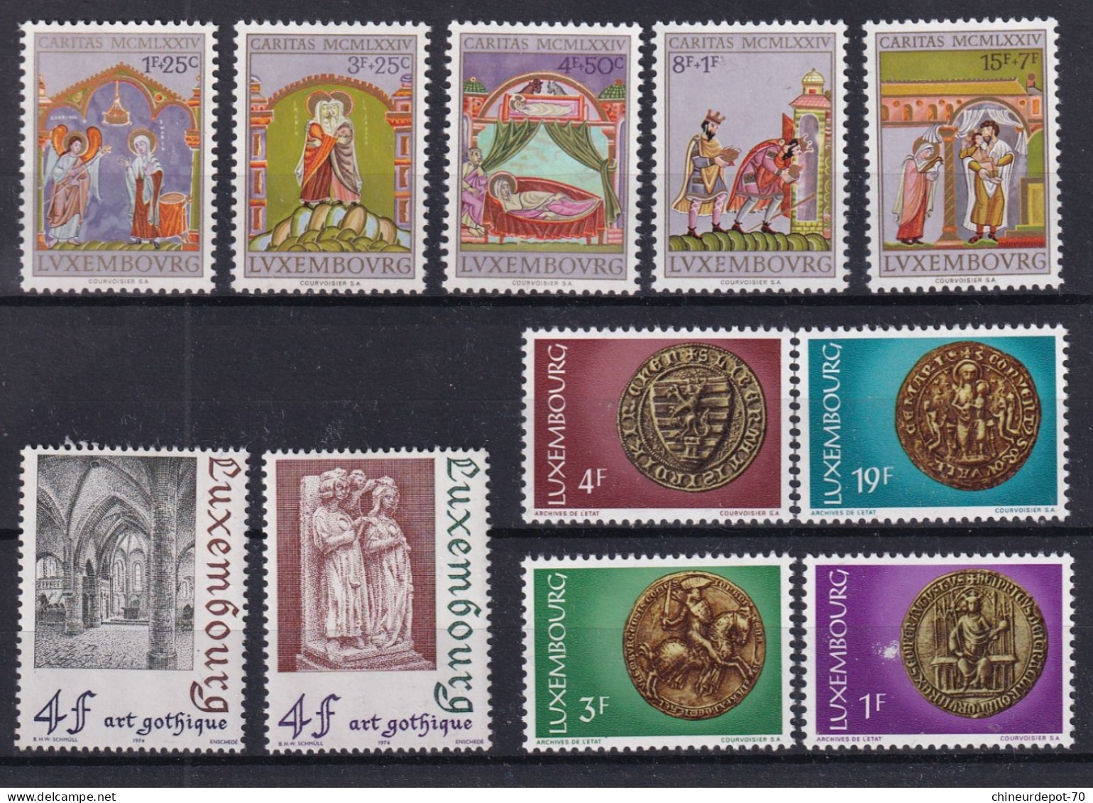 Timbres    Luxembourg Neufs ** Sans Charnières  1974 - Nuevos