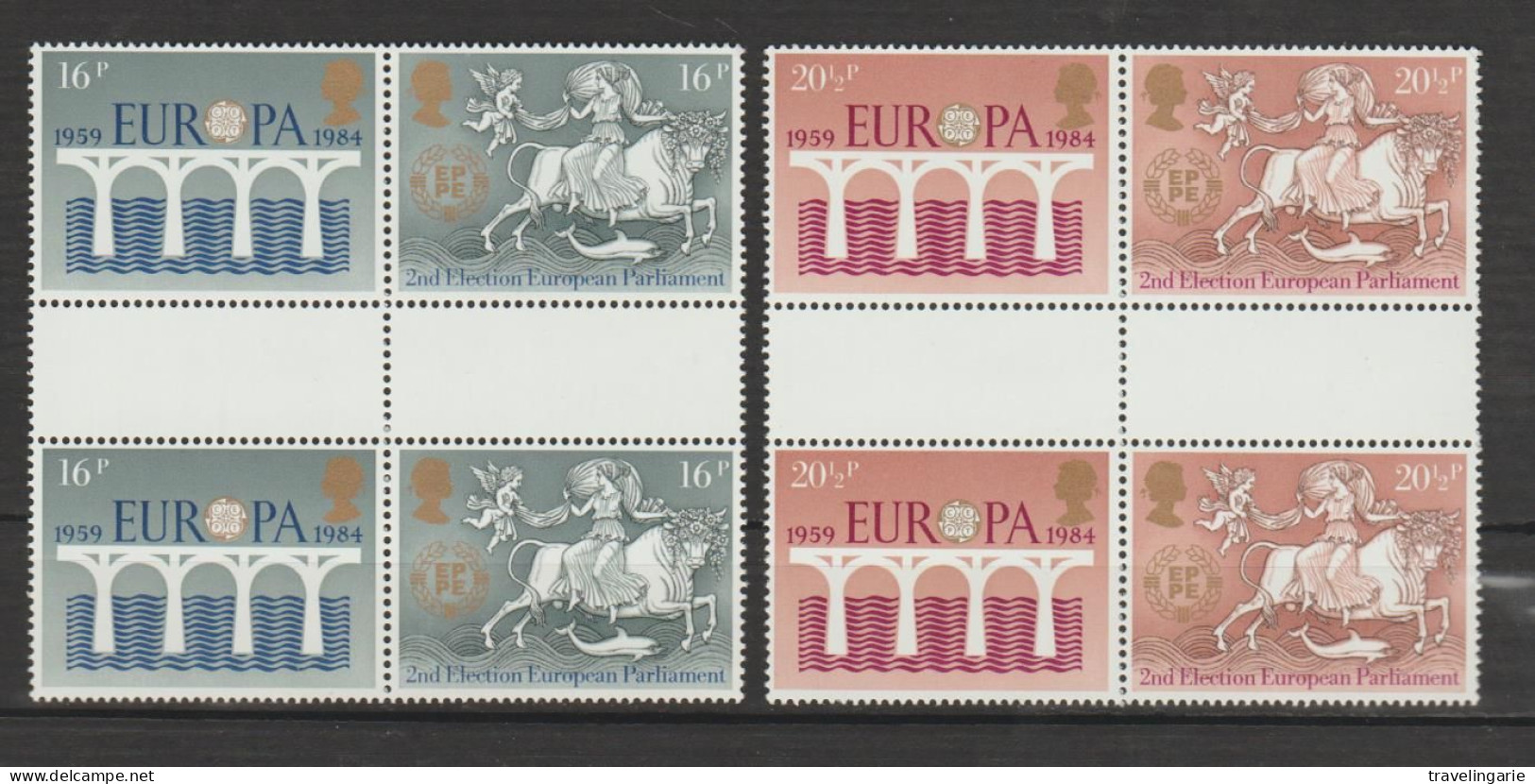 Great Britain 1984 Europa CEPT Gutter Pairs MNH ** - Nuevos