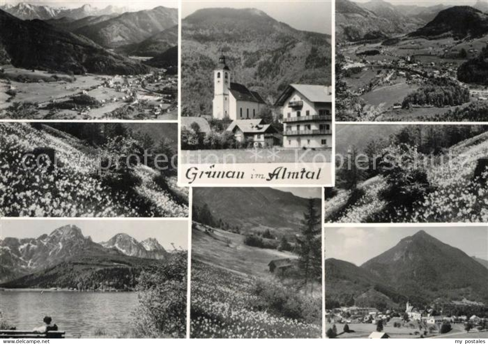 73104388 Gruenau Almtal Kirche Panoramen Gruenau Almtal - Sonstige & Ohne Zuordnung