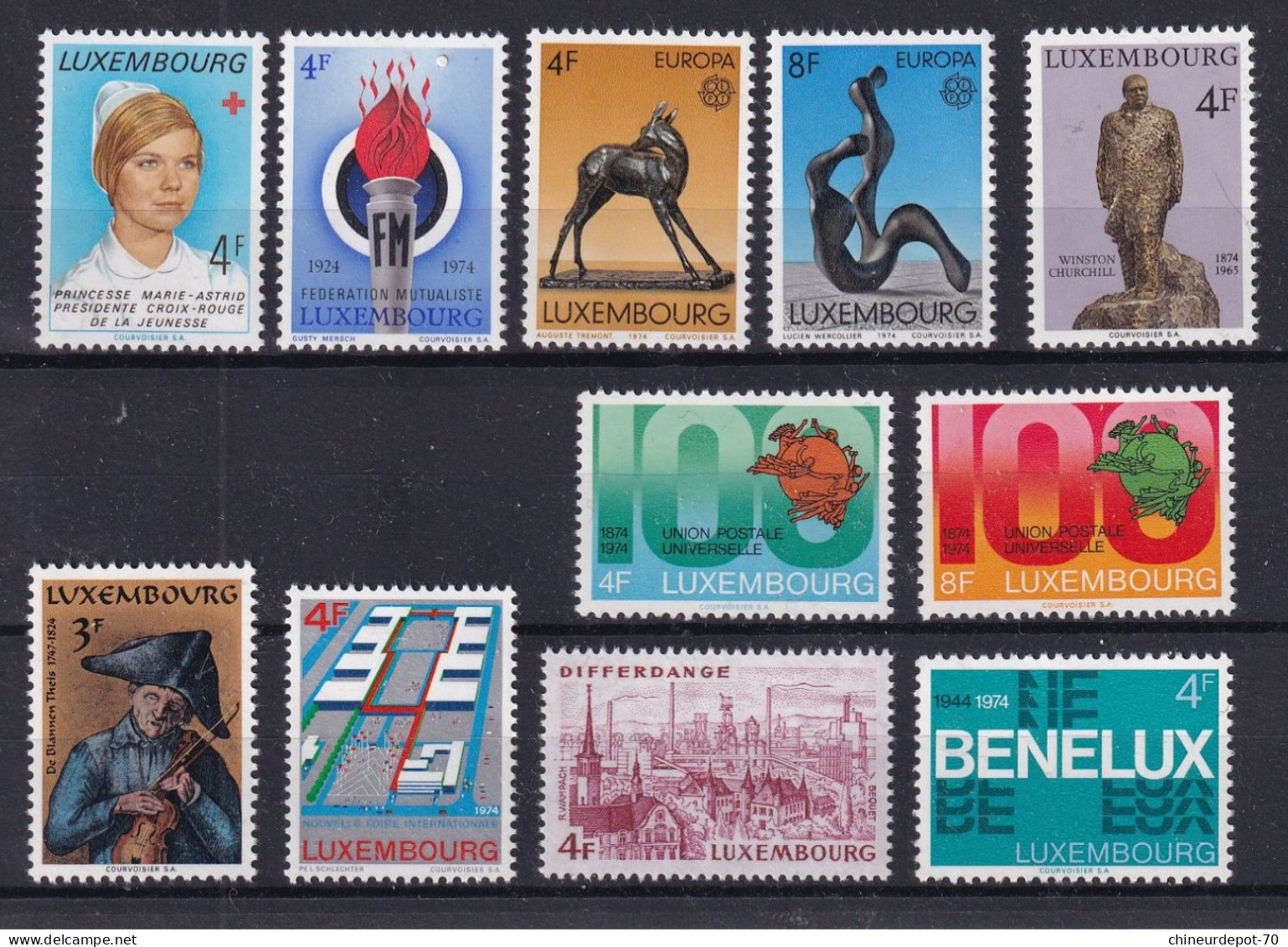 Timbres    Luxembourg Neufs ** Sans Charnières  1974 - Nuevos