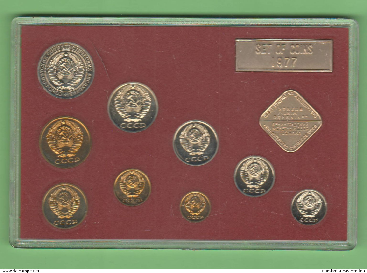 URSS 1977 CCCP Russia Coin Set Unione Sovietica Russie Roussland UNC FDC Rouble  Kopecks - Russland