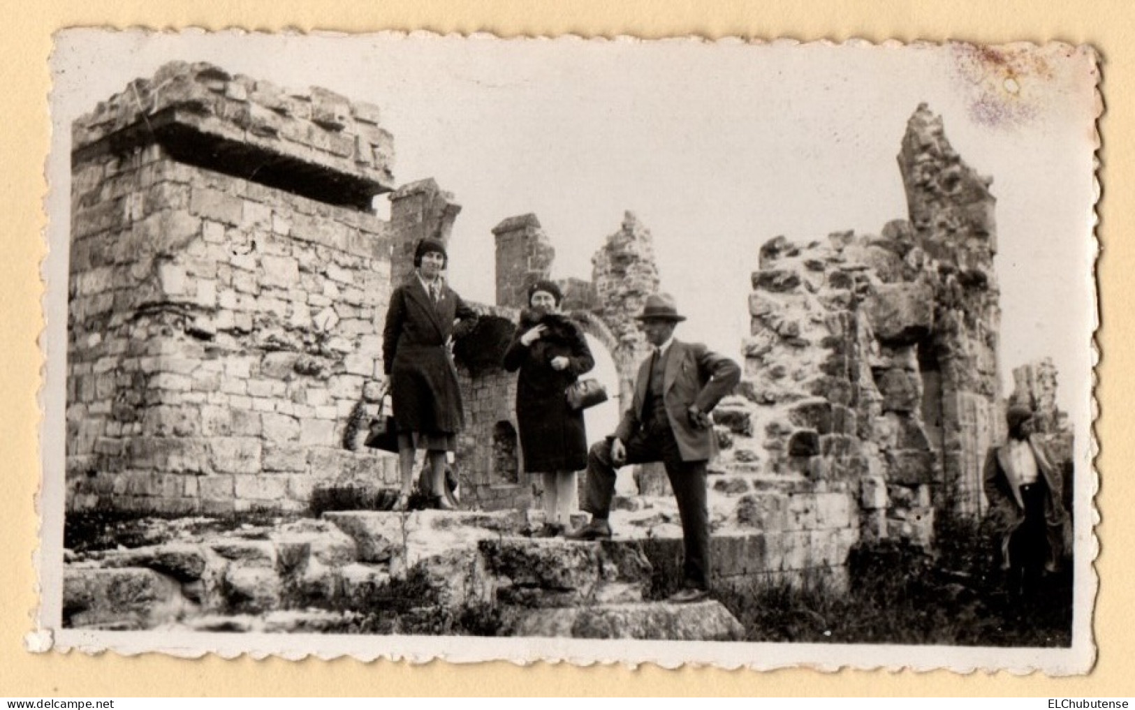 Lot photos visite anciens combattants ruines cabane tour en bois village Montfaucon d'Argonne Meuse années 1930