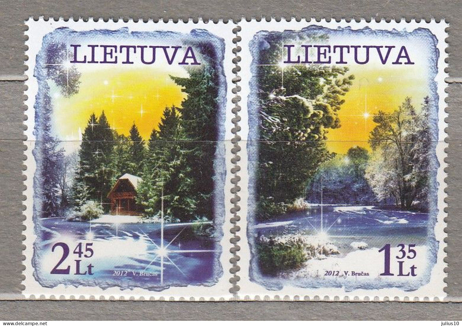 LITHUANIA 2012 Christmas  MNH(**) Mi 1119-1120 #Lt854 - Lithuania