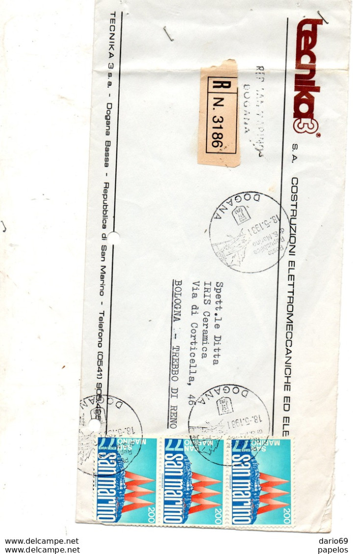 1981 LETTERA RACCOMANDATA - Storia Postale