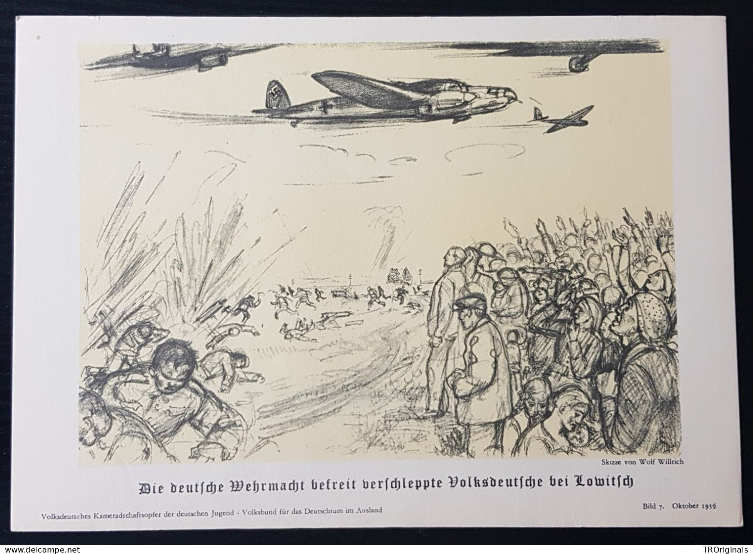 GERMANY THIRD 3rd REICH ORIGINAL RARE WILLRICH VDA MAXI CARD PRINT 'THE WEHRMACHT' - War 1939-45