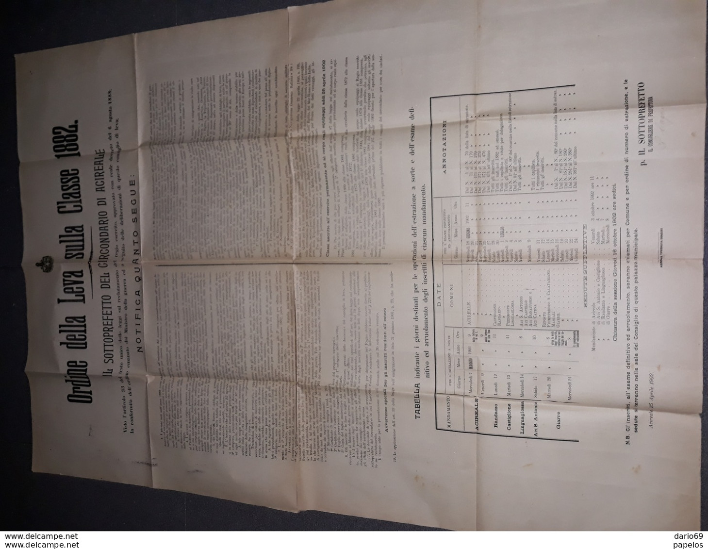 1902   MANIFESTO  ACIREALE - Historische Dokumente