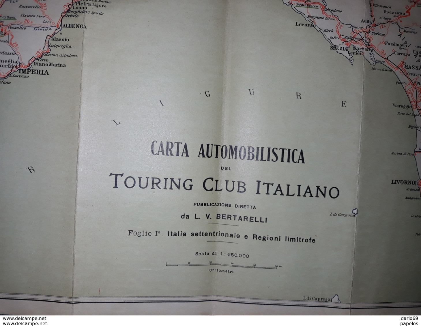 CARTA AUTOMOBILISTICA  TOURING CLUB ITALIANO - Strassenkarten