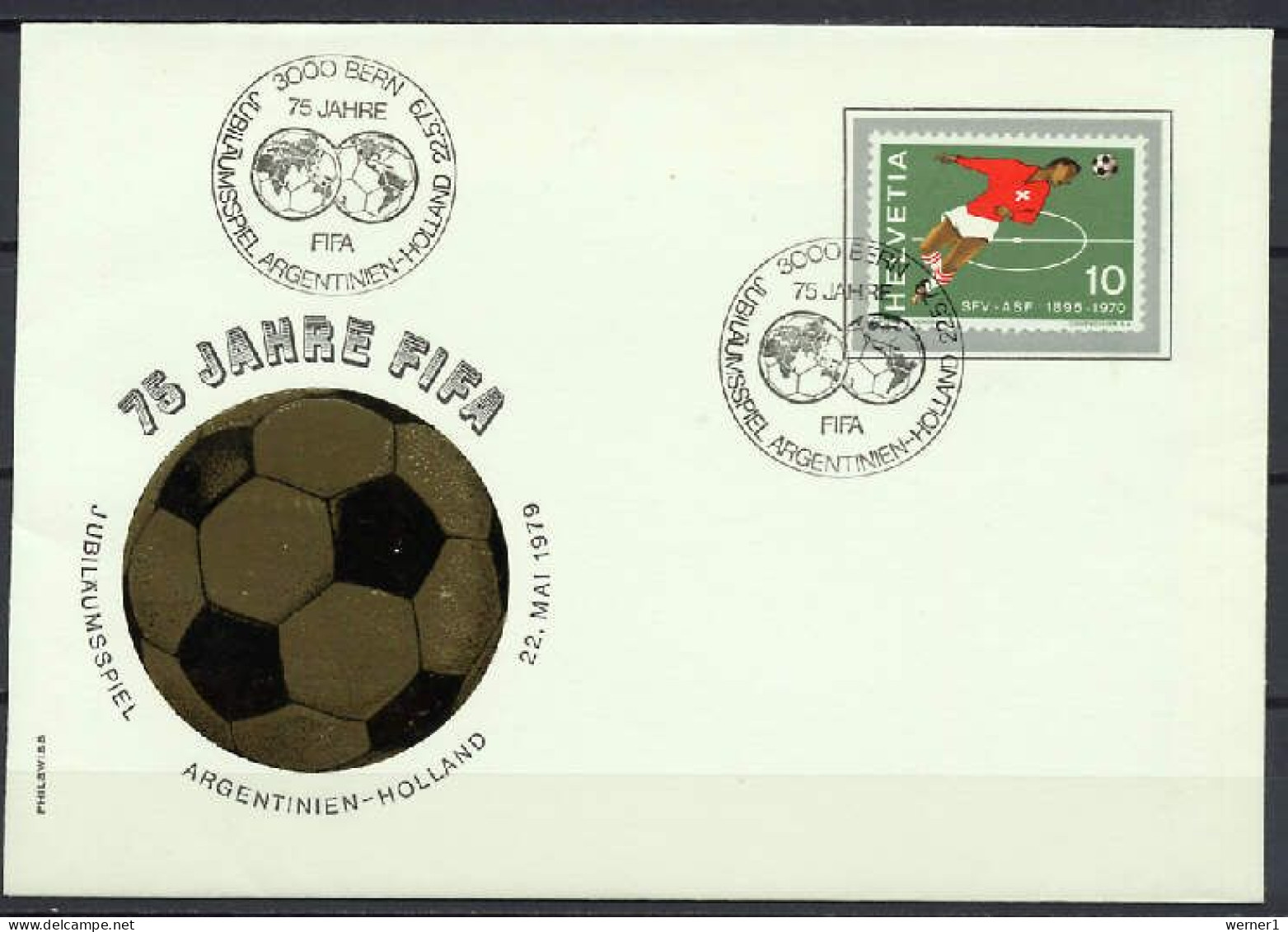 Switzerland 1979 Football Soccer World Cup, FIFA Commemorative Cover - 1978 – Argentine