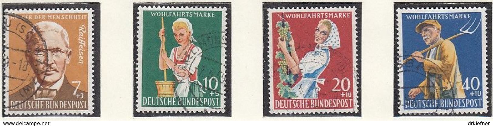 BRD  297-300, Gestempelt, Wohlfahrt: Landwirtschaft, 1958 - Oblitérés