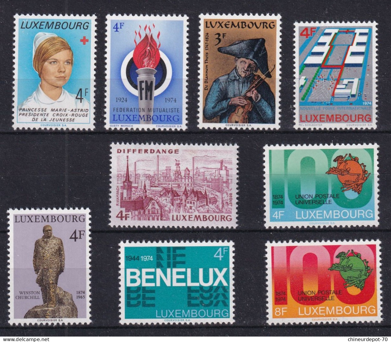 Timbres    Luxembourg Neufs ** Sans Charnières  1974 - Unused Stamps