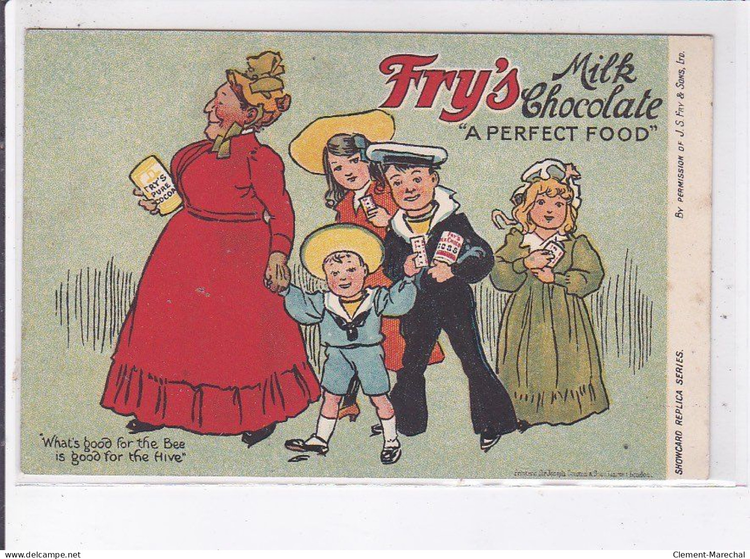 PUBLICITE : Chocolat Au Lait FRY'S - Très Bon état - Publicité