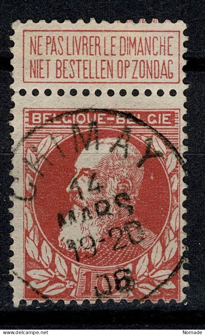 Belgique COB 74 Belle Oblitération CHIMAY (centrale - Concours) - 1905 Thick Beard