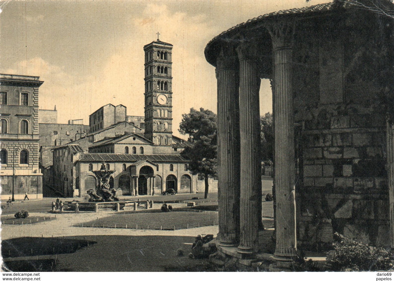 1950 CARTOLINA CON ANNULLO  ROMA   + TARGHETTA - Altri Monumenti, Edifici