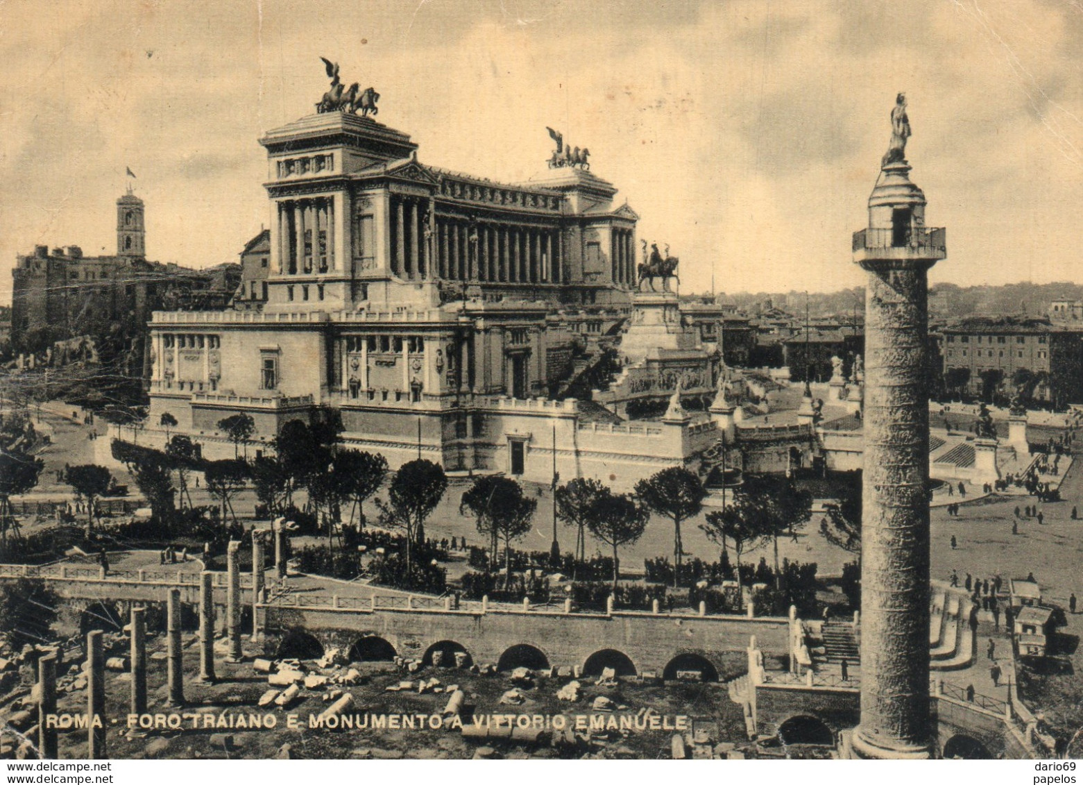 1950 CARTOLINA CON ANNULLO  ROMA   + TARGHETTA - Otros Monumentos Y Edificios