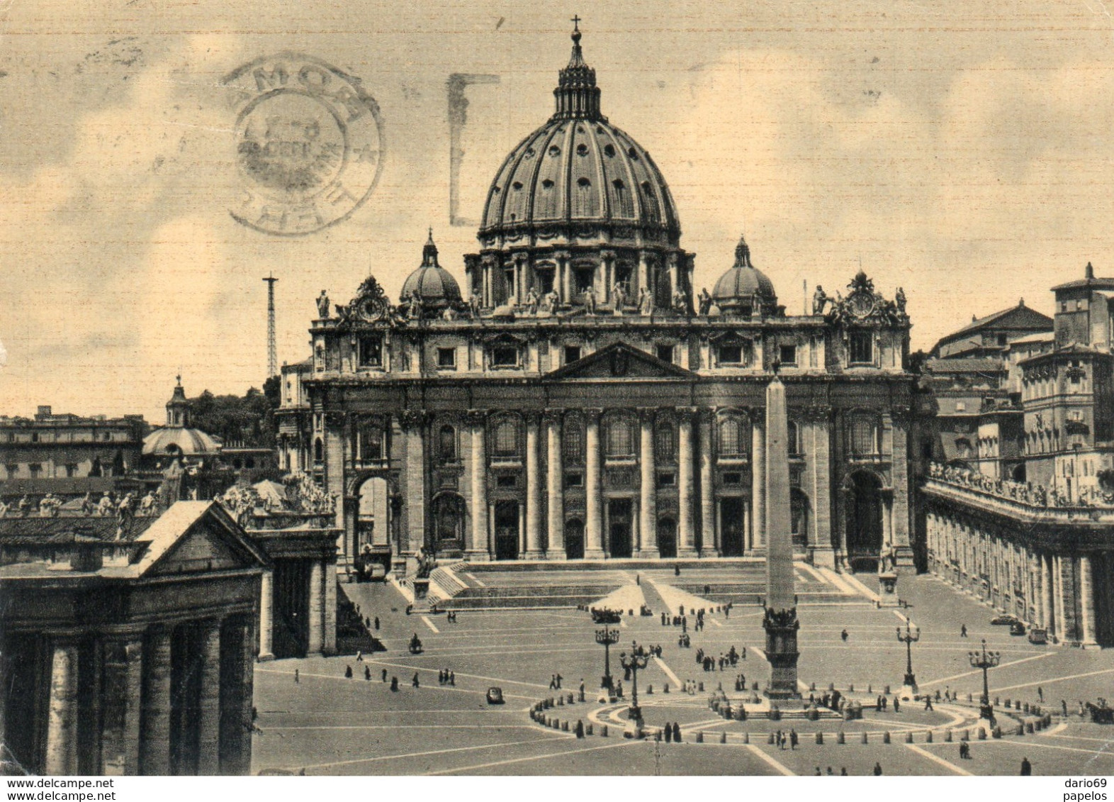 1950 CARTOLINA CON ANNULLO  ROMA   + TARGHETTA - Altri Monumenti, Edifici