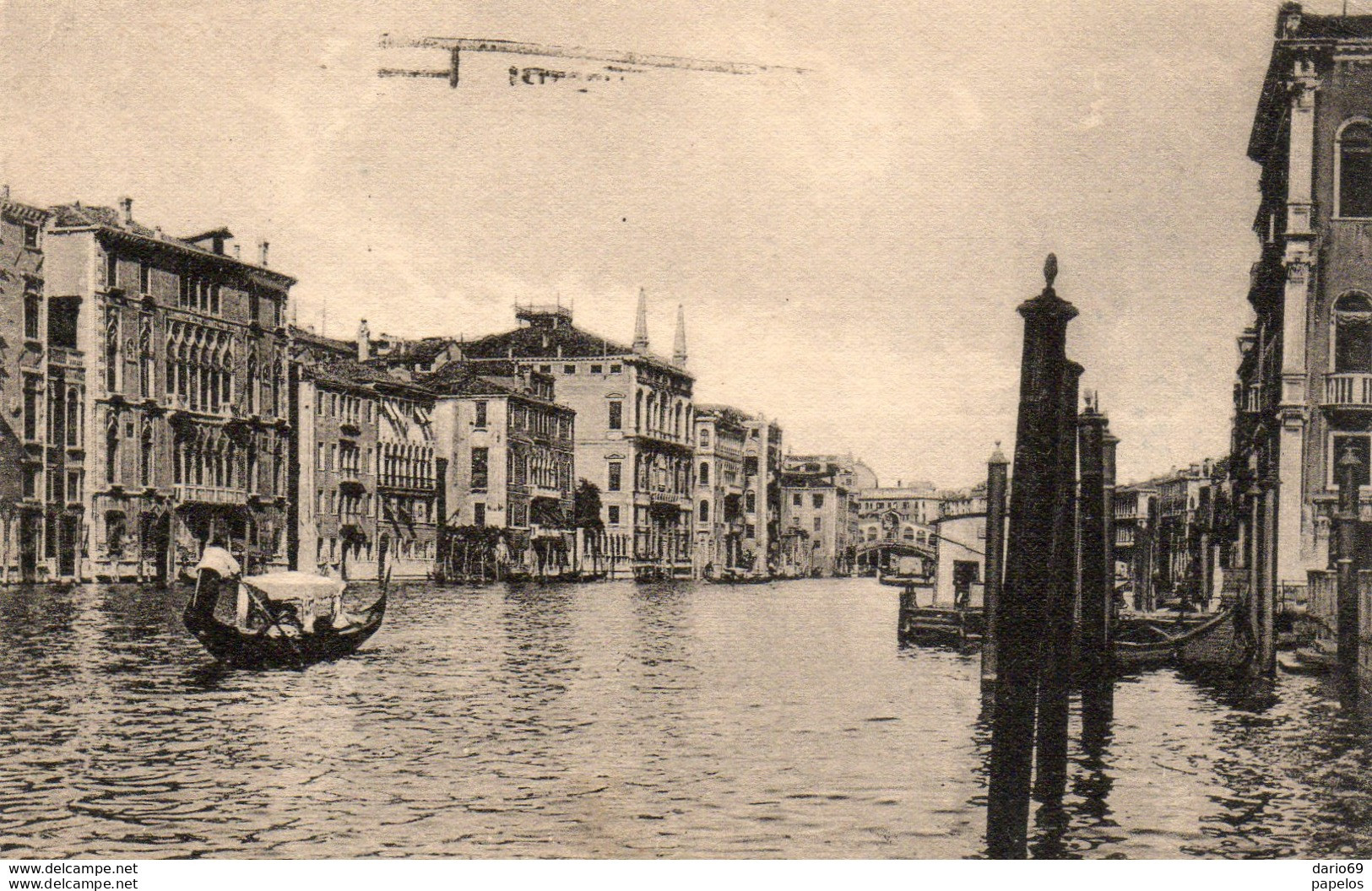 1923  CARTOLINA CON ANNULLO  VENEZIA  + TARGHETTA - Marcophilie