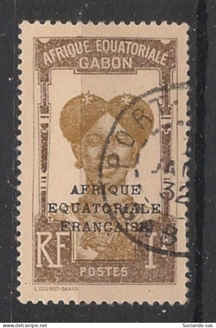 GABON - 1924-27 - N°YT. 105 - Femme Bantou 1f Brun - Oblitéré / Used - Used Stamps