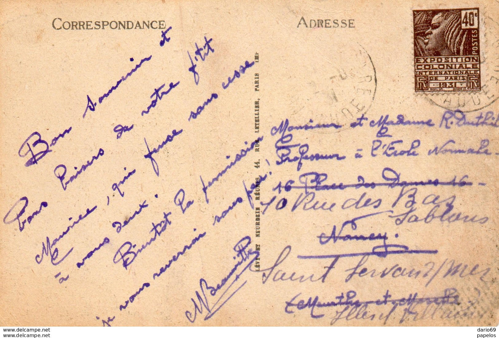 1931  CARTOLINA - Storia Postale