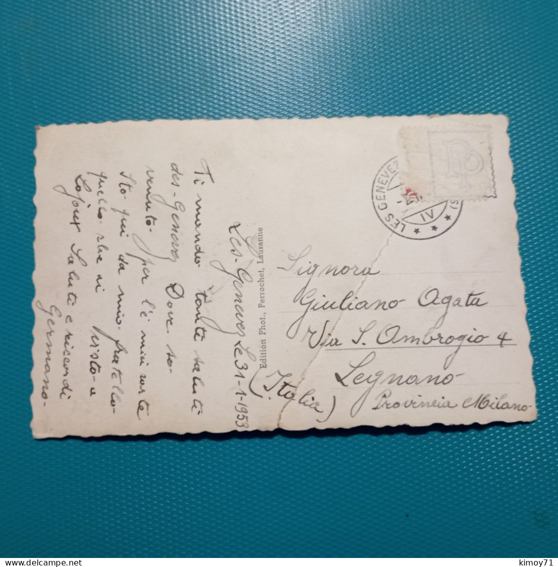 Cartolina Geneveg. Viaggiata 1953 - Autres & Non Classés