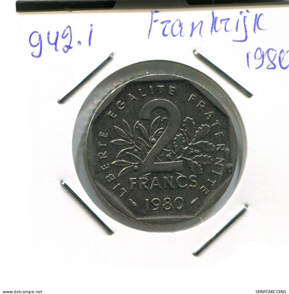 2 FRANCS 1980 FRANKREICH FRANCE Semeuse Französisch Münze #AN365.D.A - 2 Francs