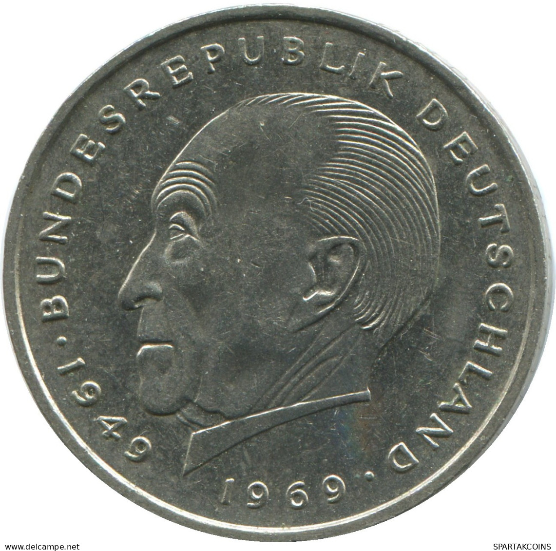 2 DM 1973 J WEST & UNIFIED GERMANY Coin #DE10387.5.U.A - 2 Marchi