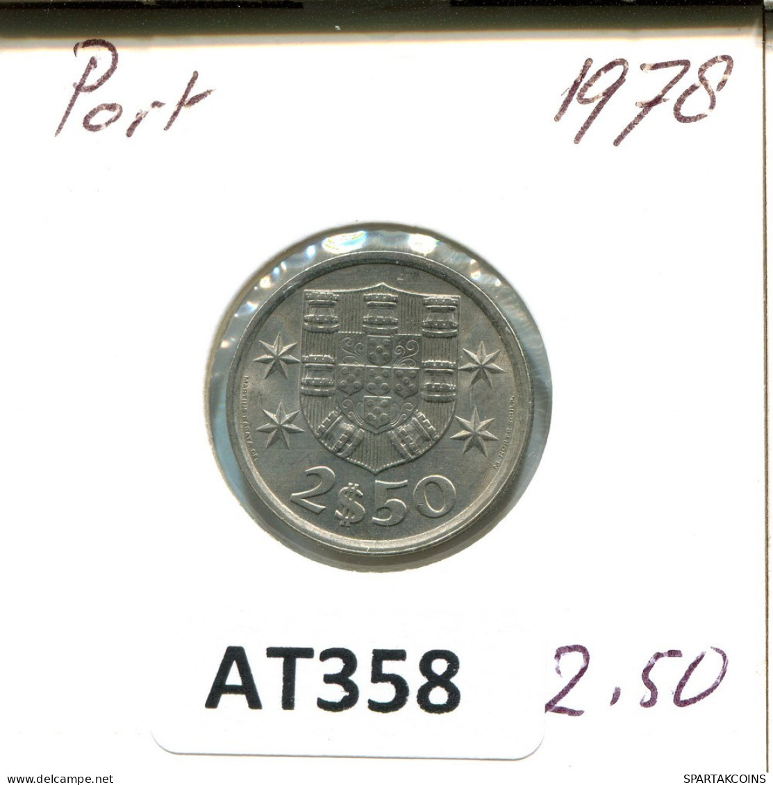 2$50 ESCUDOS 1978 PORTUGAL Coin #AT358.U.A - Portogallo