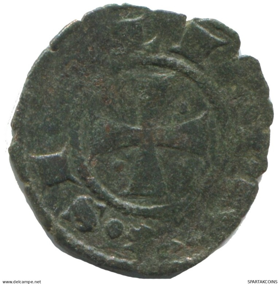CRUSADER CROSS Authentic Original MEDIEVAL EUROPEAN Coin 0.7g/17mm #AC354.8.U.A - Other - Europe