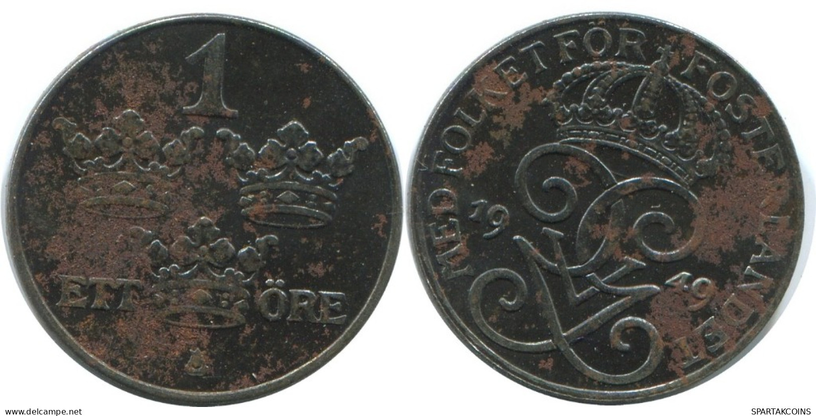 1 ORE 1949 SWEDEN Coin #AD284.2.U.A - Suède
