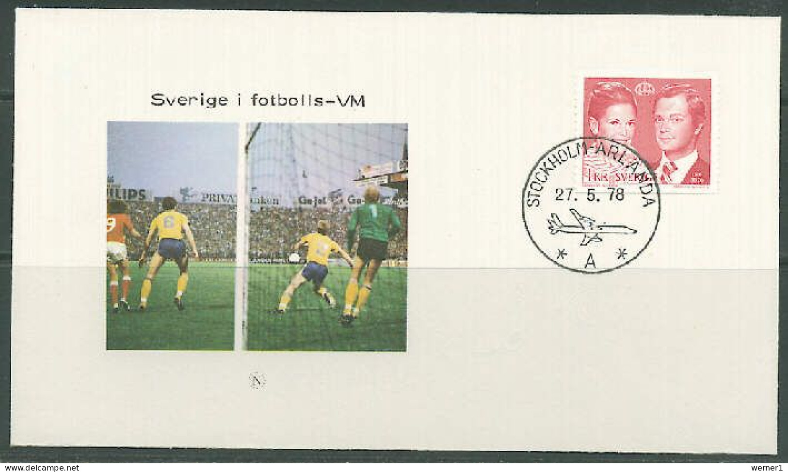 Sweden 1978 Football Soccer World Cup Commemorative Cover, Departure Of The Swedish Team - 1978 – Argentine