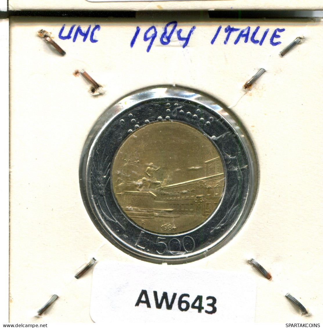 500 LIRE 1984 ITALY Coin BIMETALLIC #AW643.U.A - 500 Lire