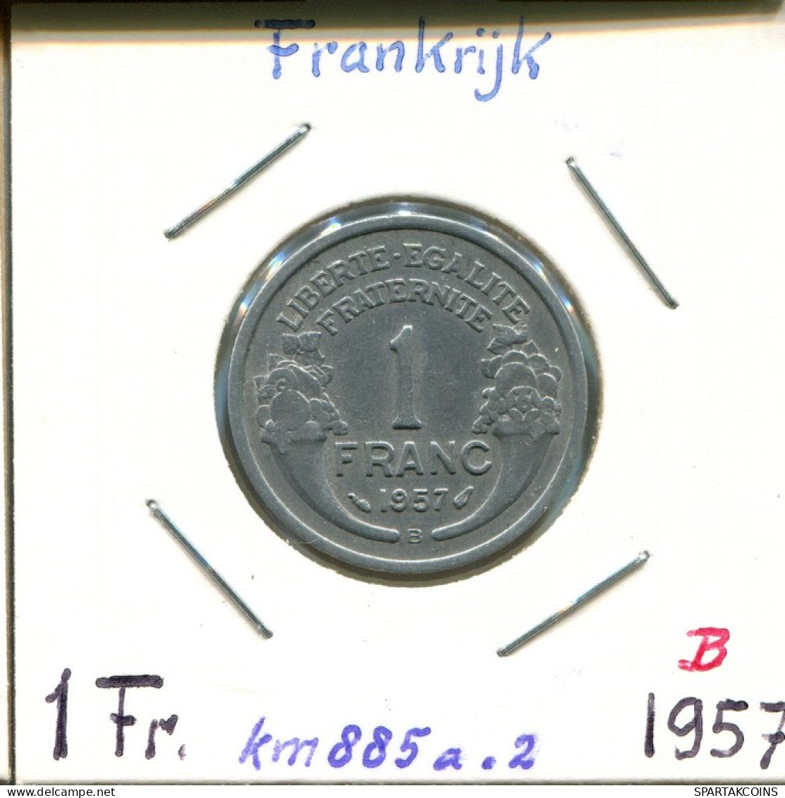 1 FRANC 1957 B FRANCIA FRANCE Moneda #AM301.E.A - 1 Franc