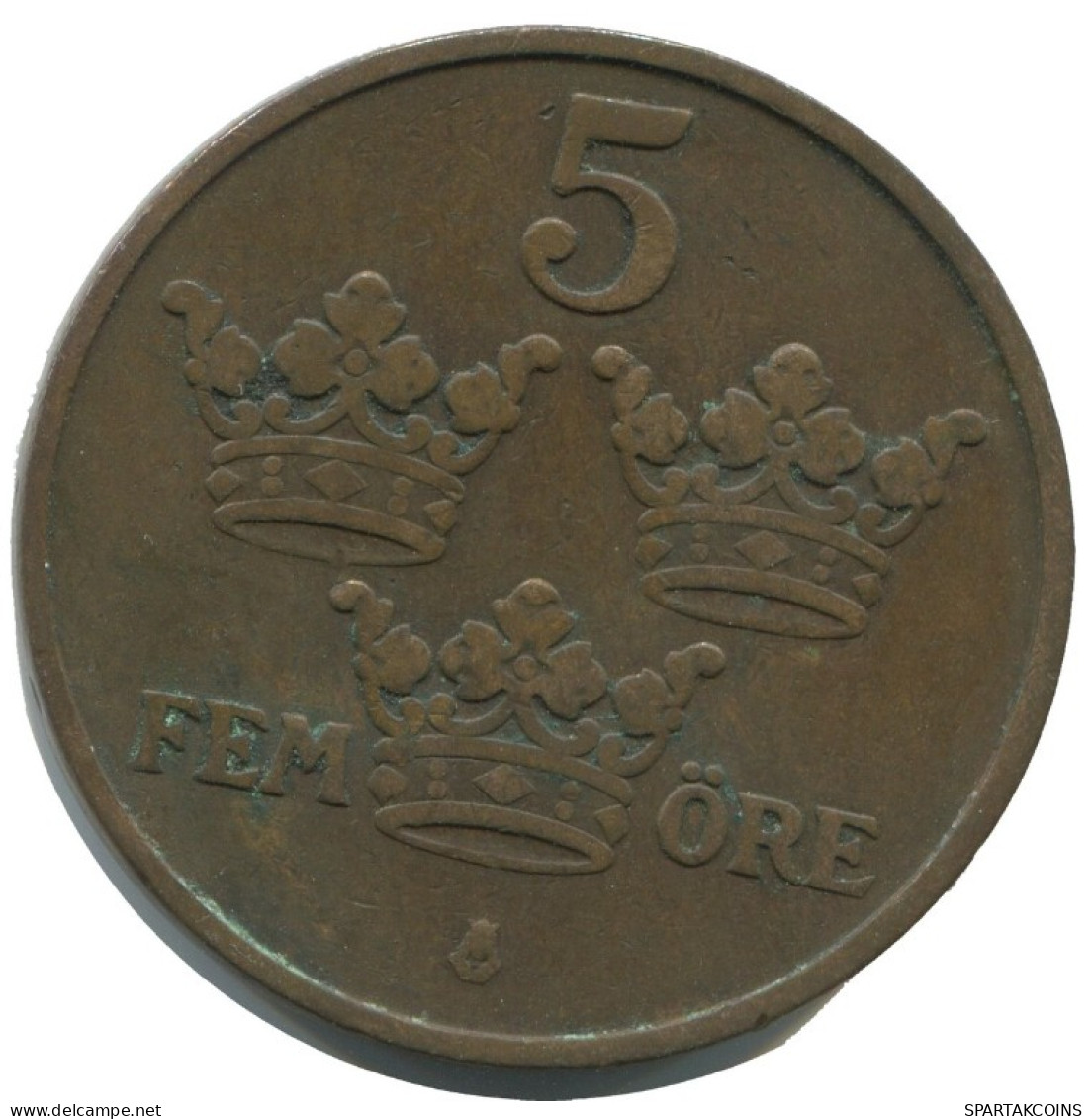5 ORE 1911 SCHWEDEN SWEDEN Münze #AC452.2.D.A - Suecia
