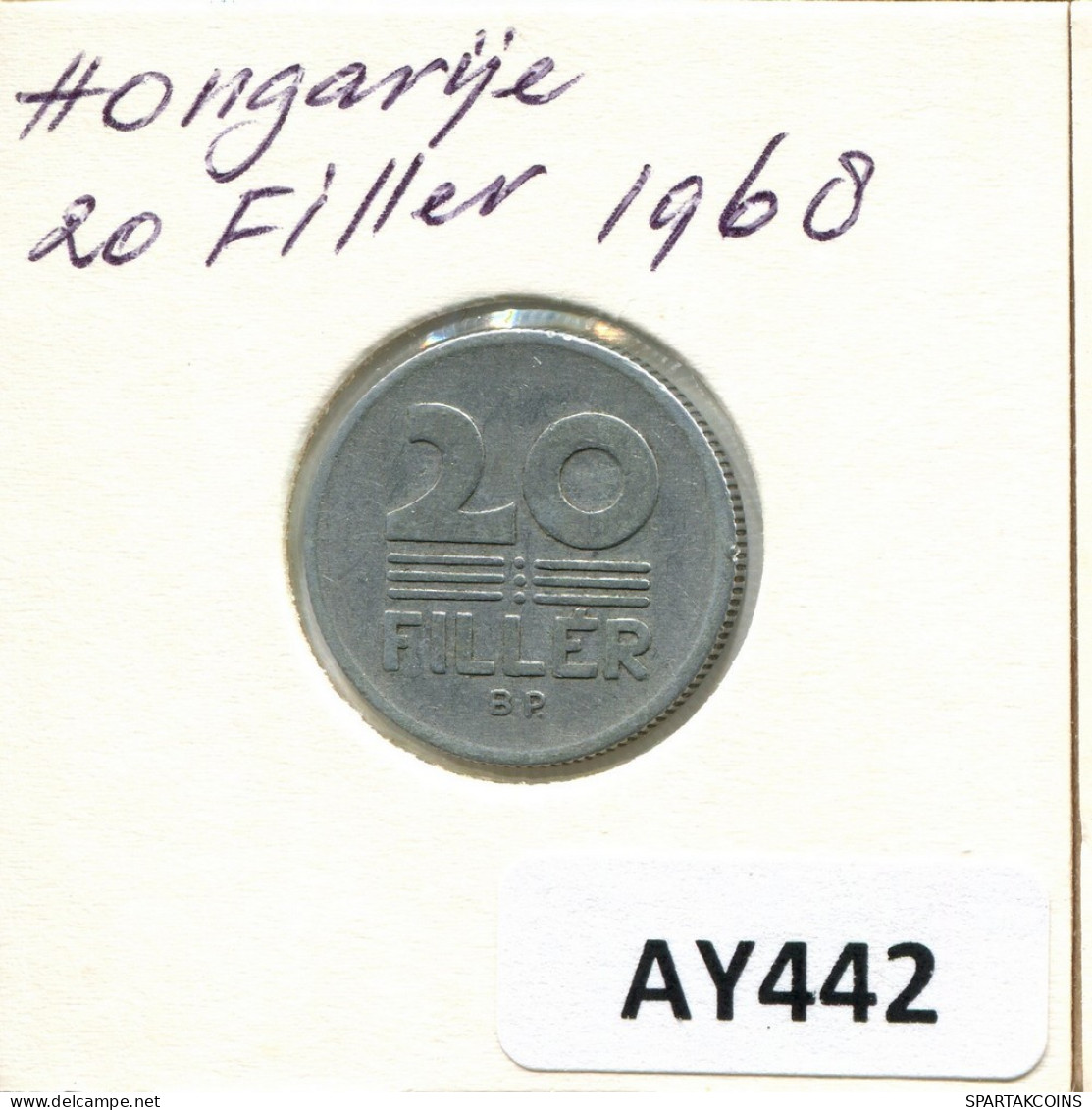 20 FILLER 1968 SIEBENBÜRGEN HUNGARY Münze #AY442.D.A - Hongrie