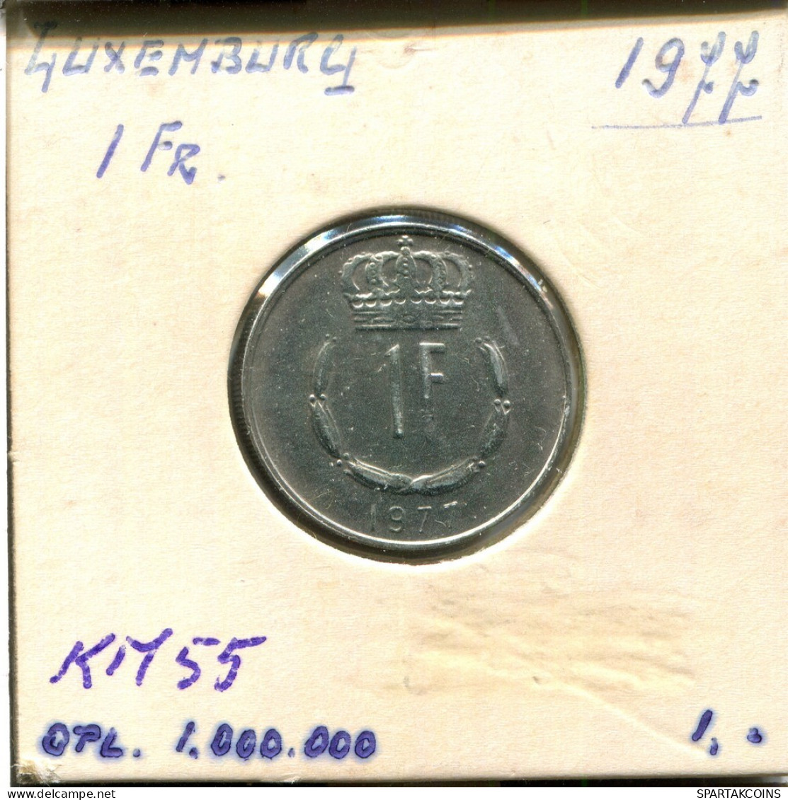 1 FRANC 1977 LUXEMBOURG Pièce #AT213.F.A - Luxemburgo