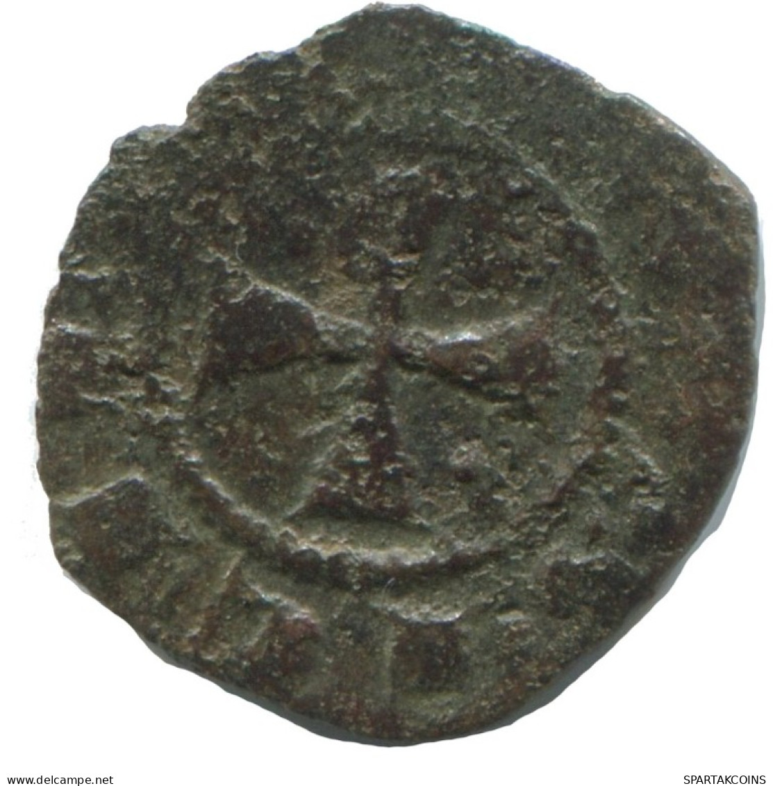 CRUSADER CROSS Authentic Original MEDIEVAL EUROPEAN Coin 0.6g/16mm #AC374.8.U.A - Andere - Europa