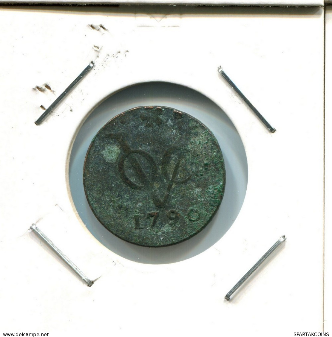 1790 HOLLAND VOC DUIT NIEDERLANDE OSTINDIEN NY COLONIAL PENNY #VOC2794.7.D.A - Niederländisch-Indien