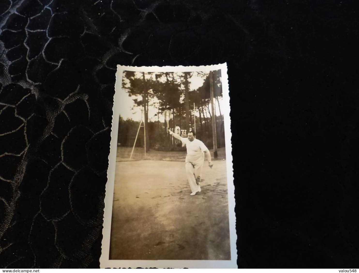 P-423 , Photo ,Homme Tennisman, Parc Des Sports Des Sables D'Olonne, 1935 - Personnes Identifiées