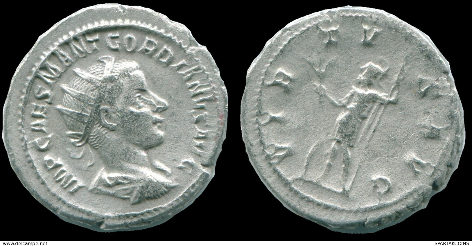 GORDIAN III AR ANTONINIANUS ROME Mint AD 239 VIRTVS AVG #ANC13143.38.F.A - La Crisi Militare (235 / 284)