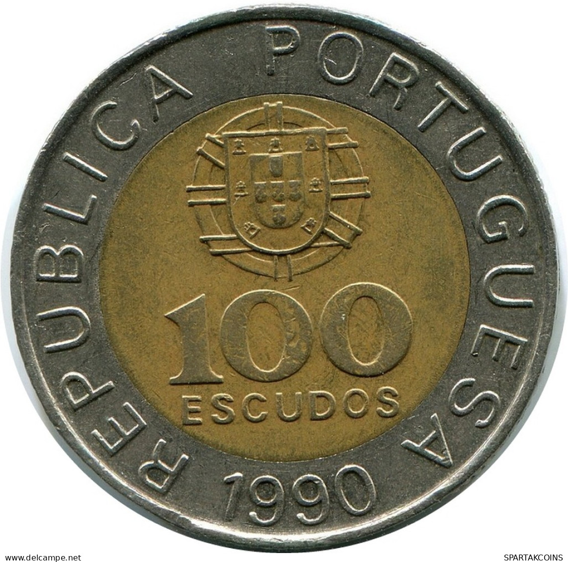 100 ESCUDOS 1990 PORTUGAL Münze BIMETALLIC #AR122.D.A - Portugal