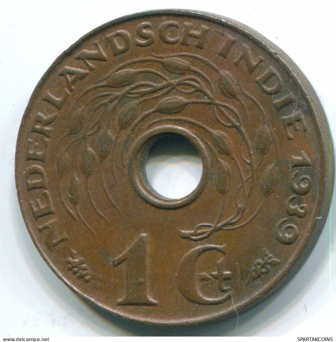 1 CENT 1939 INDES ORIENTALES NÉERLANDAISES INDONÉSIE INDONESIA Bronze Colonial Pièce #S10286.F.A - Indie Olandesi